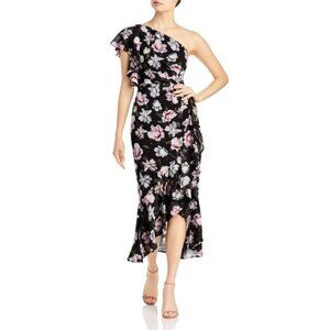 Aqua Black Flower Dress